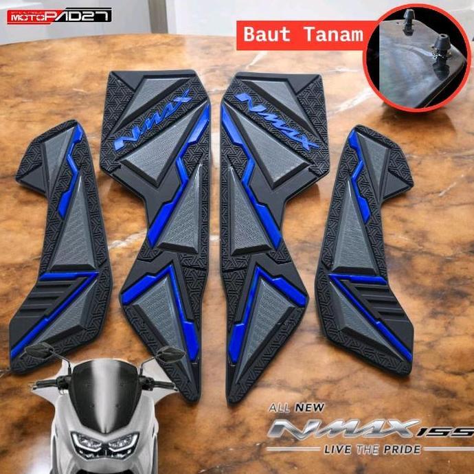 Karpet Motor Nmax New 155 2020 - 2023 Pijakan kaki Nmax New 2020 - 2023 Full Karet