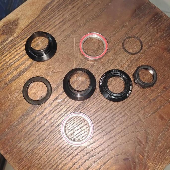 Headset KomFork Standard NECO H-671 Bearing 671 22.2 Drat Ulir 25.4 Hitam Taiwan Sepeda Federal Fold