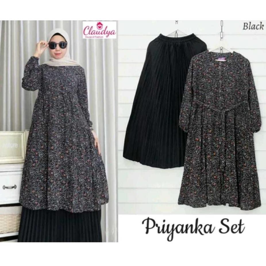 VALUE PACK ONESET DRESS MILENIAL SETROK POLO SHIRT SETELAN GAMIS WANITA MUSLIMAH LONG TUNIK LUNA TOP