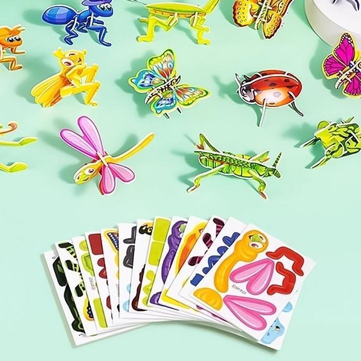 murah 3d puzzle diy mainan edukasi puzzle 3d anak miniatur diy rumah