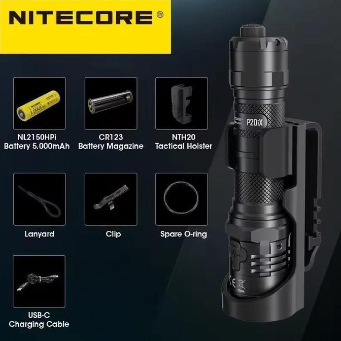 Ready NITECORE Senter LED Tactical Mini Flashlight Super Terang