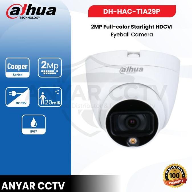 CCTV DAHUA T1A29P COOPER FULL COLOR / DH-HAC-T1A29P ORIGINAL RESMI