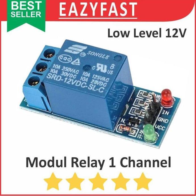 Modul Relay 1Ch 1 Ch Chanel Channel 12 V Volt 12V Module Spdt Low Level Arduino Compatible Opto Isol