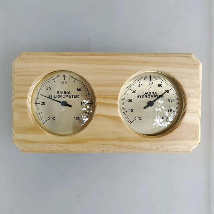 paling diminati] thermometer sauna hygrometer sauna termohigrometer ruang sauna bahan kayu