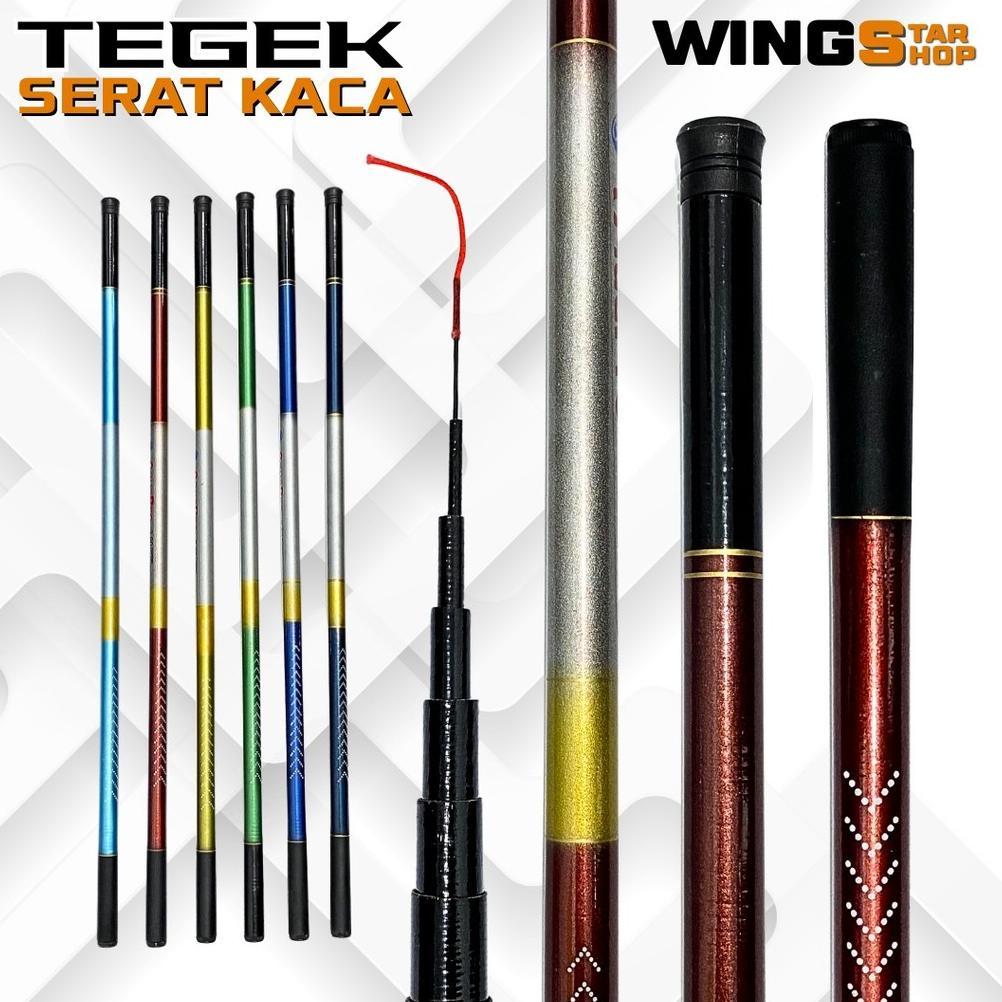 Joran Tegek Serat Kaca Action Lentur dan Ringan Joran Teleskopik Portbale Fiberglass Tangguh Kuat