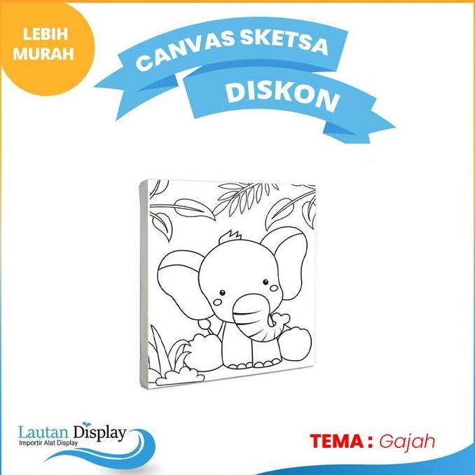 Colore- Kanvas Lukis Sketsa Aestetik, Sketsa Lukis Pemandangan, Lukisan Kartun