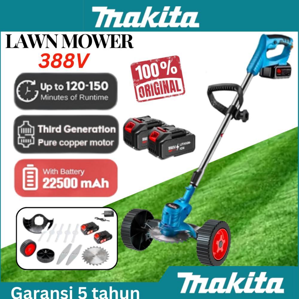 Makita Mesin Pemotong Rumput Listrik 388V Dengan Baterai Dan 2 Baterai