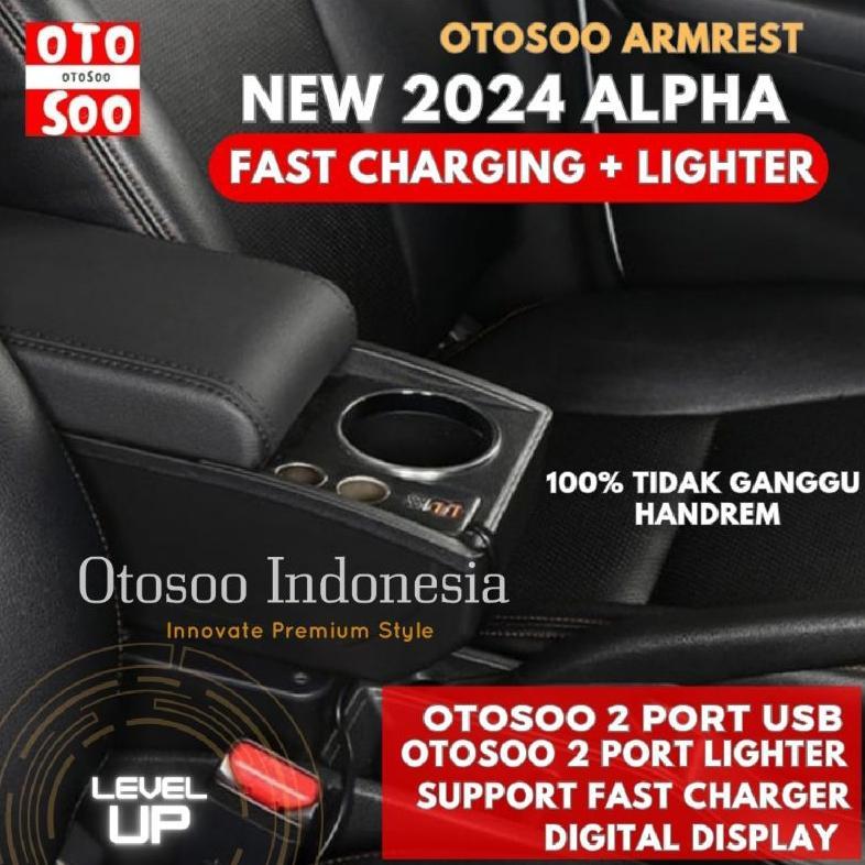 Armrest Mobilio Brio Brv Carbon Style -Console Box Usb Brv Mobili Brio-Brio Satya
