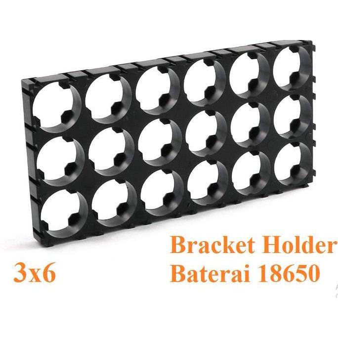 Bracket Braket Holder Baterai Batre 18650 3x6 6x3 Slot Sambungan