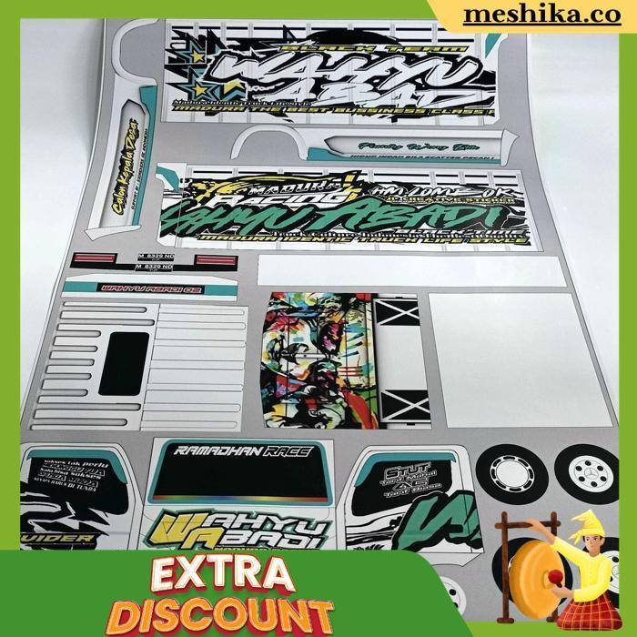 Stiker Miniatur Truk Oleng Panjang 30 Cm