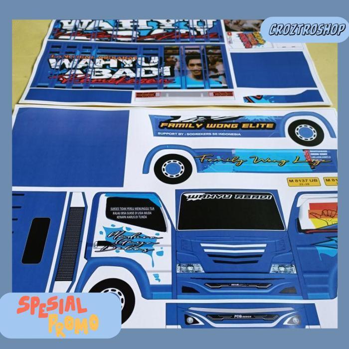 Pola Stiker Miniatur Truk Oleng Ukuran Besar