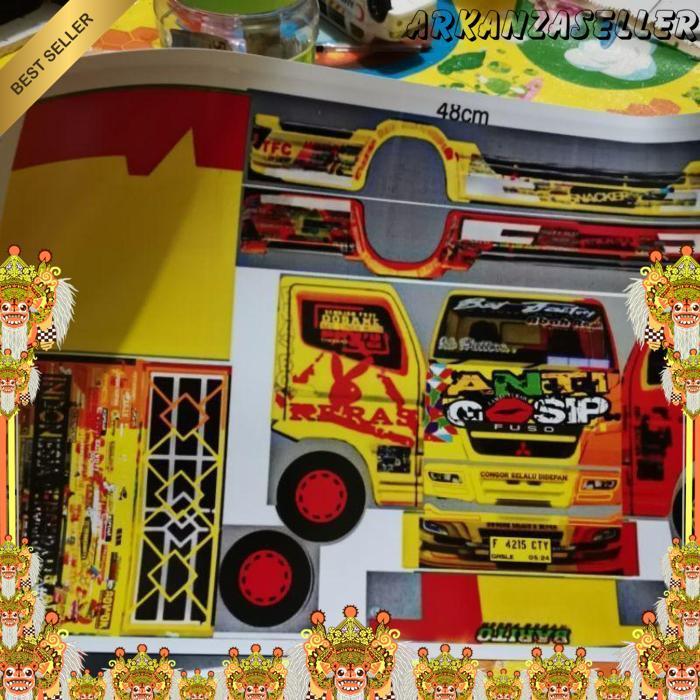 Stiker Truk Oleng Pola Miniatur Mobilan Anti Gosip Trending Topic Ukuran Besar