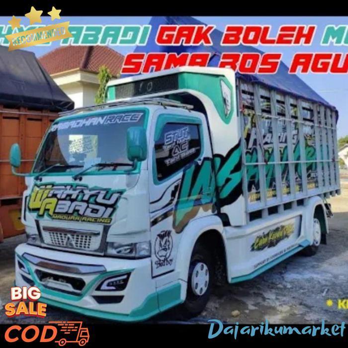 Stiker Pola Miniatur Truk Oleng Wahyu Abadi 02 Terbaru ( Jumbo 45 Cm )