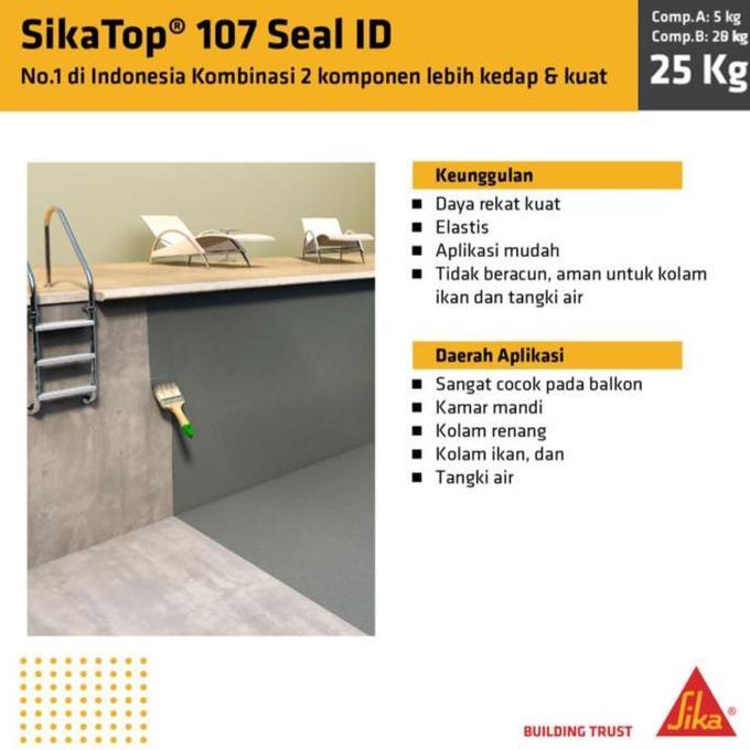 Sikatop 107 Seal Waterproofing 2 Komponen 4Kg / Sika Top 107 Plus