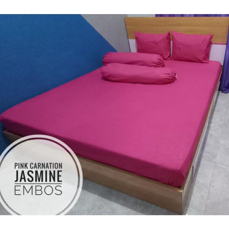 Best Deals Sprei Polos Embos Merah Maron Pink Hitam Grey Abu Hijau Navy