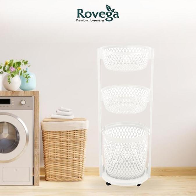 TERLARIS ROVEGA KERANJANG PAKAIAN LAUNDRY BASKET 3 LEVEL RLB-350 (LIVE)
