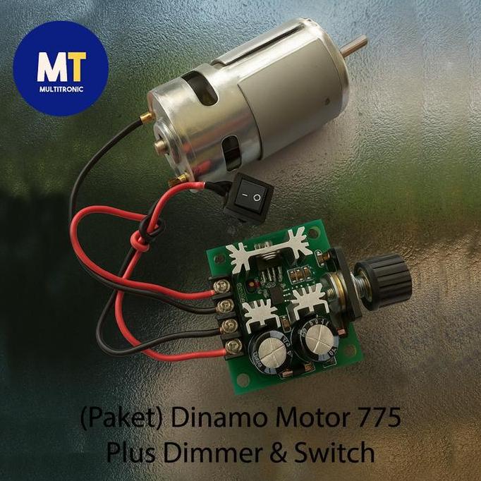 TERBARU - Paket Dinamo Motor 775 Plus Dimmer & Switch