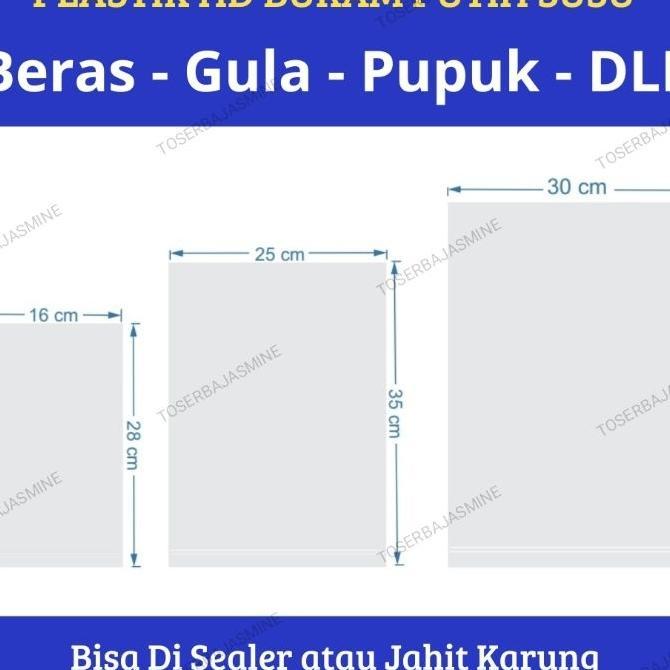 Plastik Polos Hd Ori Kemasan Beras , Gula , Pupuk  Dll 1Kg/2Kg/3Kg/5Kg (Isi 100 Lembar)