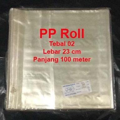 Plastik Pp Roll Tebal 02 - Lebar 23 - 24 - 25 Cm