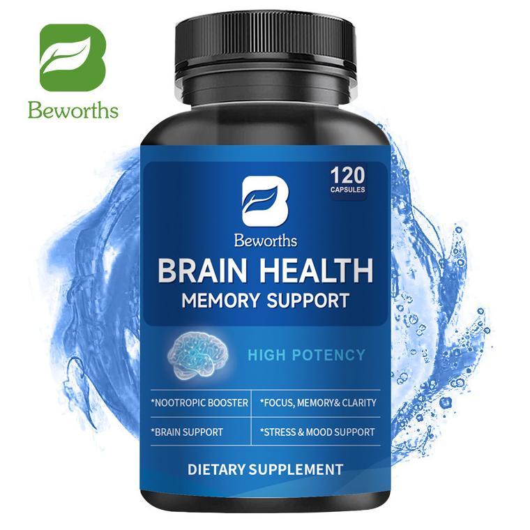 Beworths Brain Health Supplement Nootropic Capsules120Pcs For Focus, Memory & Clarity Support Nootro