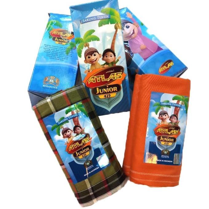 KUALITAS SUPER SARUNG ATLAS JUNIOR SILVER / 425  SARUNG ANAK ANEKA WARNA MOTIF CLASIK