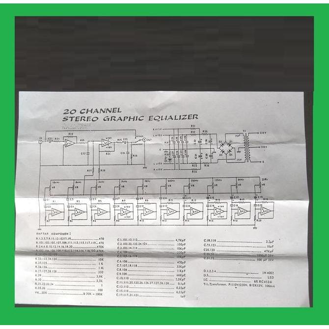 PCB Biasa 20 Channel Graphic Equalizer RC4136 Stereo