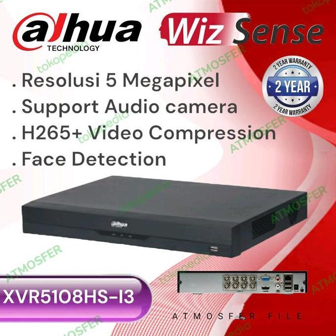 DVR DAHUA 8 CHANNEL 5MP XVR5108HS-I3 NEW SUPPORT DAHUA AUDIO RESMI