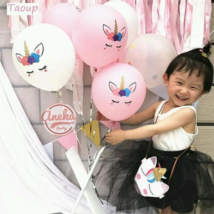 Balon Latex kuda tanduk 1 PACK ISI 100 Pcs / Balon per pak / Balon Karet motif kuda tanduk grosir mu