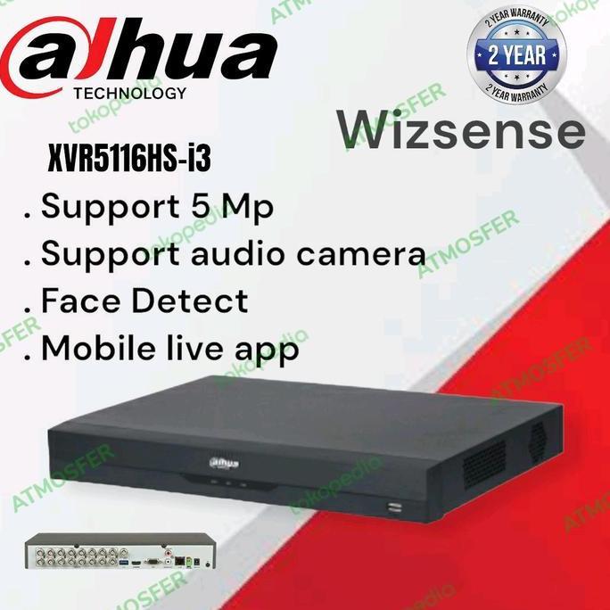 XVR DAHUA DVR DAHUA 16CH 5MP XVR5116HS i3 RESMI