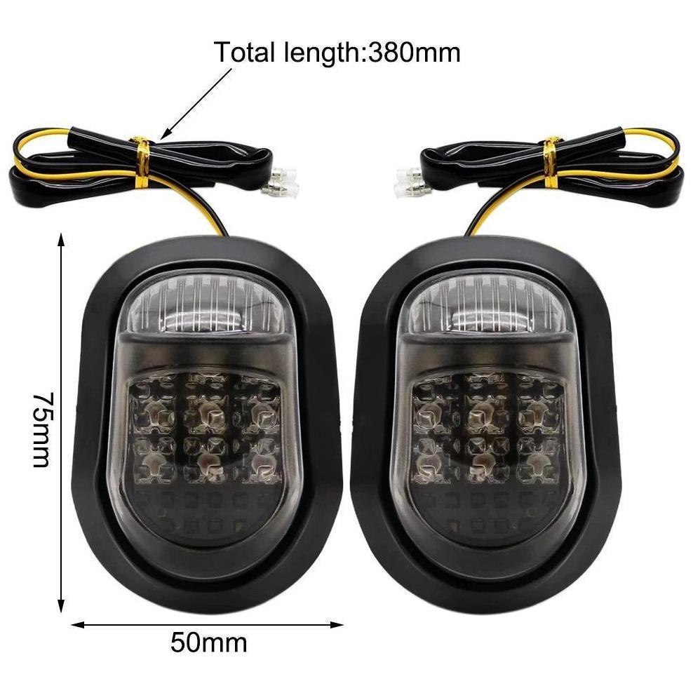 Hot Deals Sen Tempel Oval Lampu Sein Tempel Led Oval Lampu Sen Indikator Sepeda Motor Lampu Sein Tem