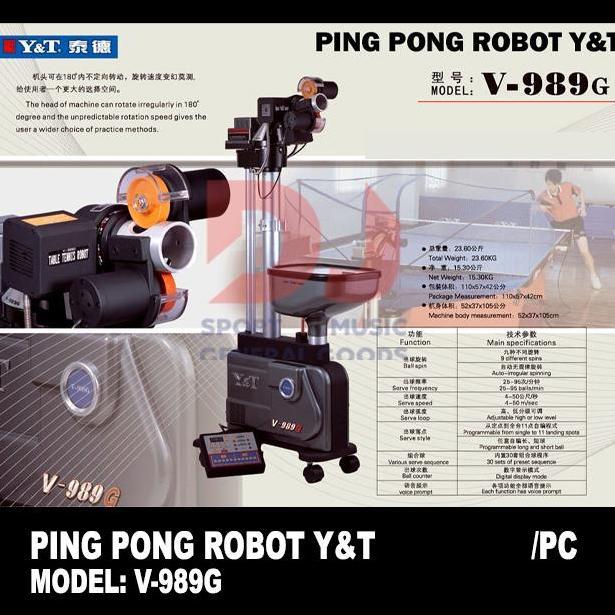 ROBOT TENIS MEJA ROBOT PINGPONG Y&T V-989G ORIGINAL DAN TERPERCAYA