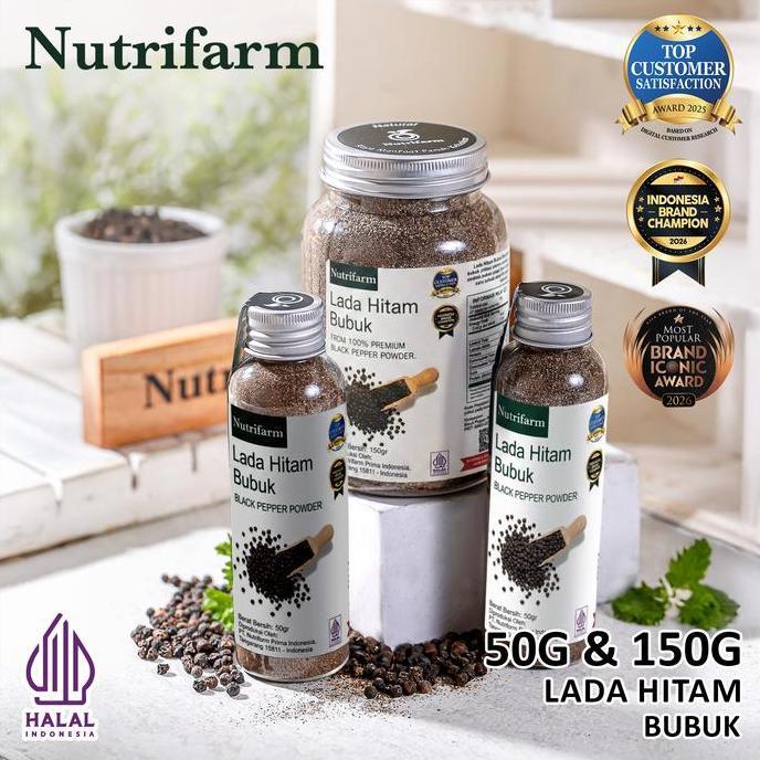 Lada Hitam Bubuk Biji Kasar Bubuk Kasar Organik 50G Bubuk Halus