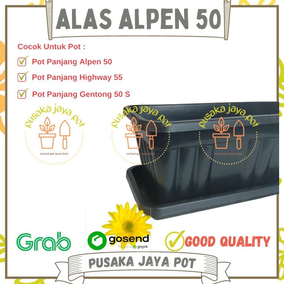 Promo Cod Pot Panjang Alpen 50+Tatakan Putih Hitam Hijau Coklat Merah Bata Pot Bunga Segi Panjang 50