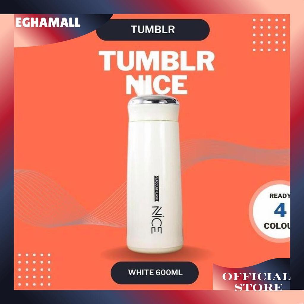 BOTOL AIR MINUM NICE bahan Kaca 600 ml Warna Bermacam Bisa COD MAP Terbaru