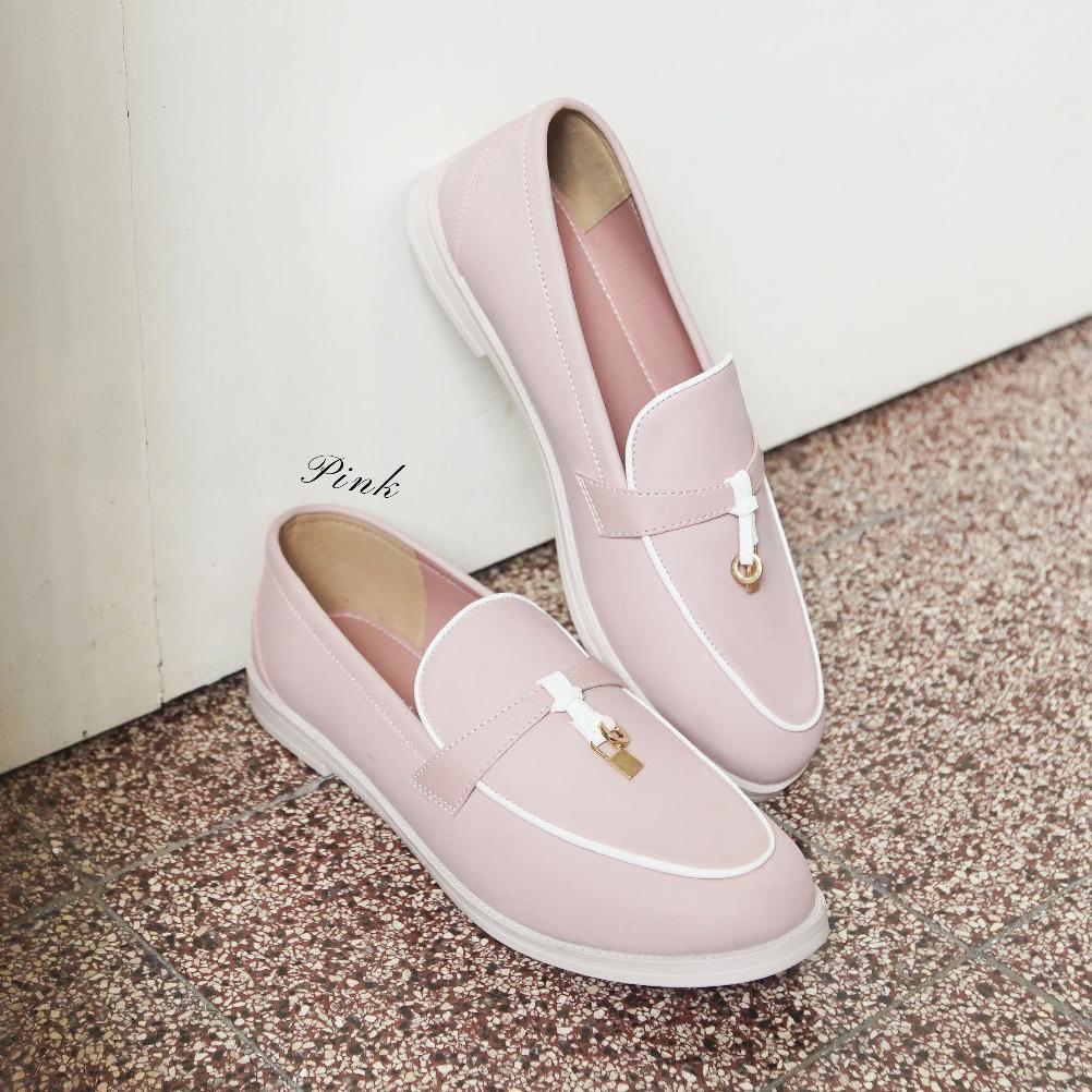 exclusive sahiku - olivier loafers sepatu wanita daily shoes woman flatshoes casual ringan anti slip