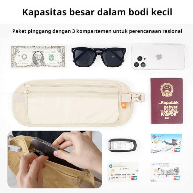 fast delivery (cod/pengiriman cepat 24 jam)[gratis ongkir] tas dompet pinggang travel anti maling hi
