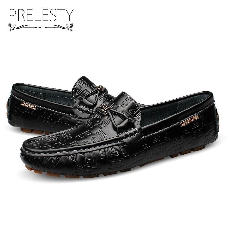 CUCI GUDANG COD Import Kulit Sapi Asli Modern Gaya Sepatu Pria Tassel Loafer Full Black Polos Sepatu