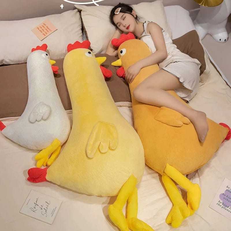 Boneka Bantal Guling Karakter Ayam Ukuran 100Cm Lucu Dan Imut Guling Ayam Jumbo