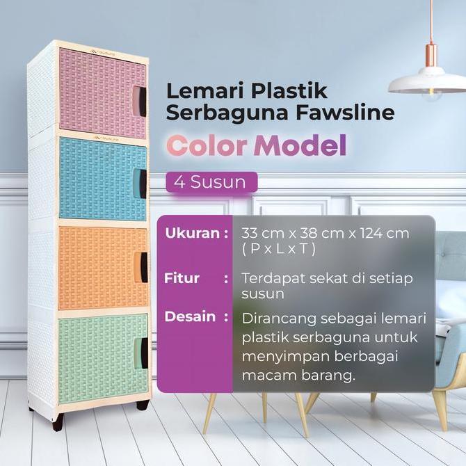 Baguss- Lemari Plastik/Laci Plastik/Lemari  Kecil/Lemari Plastik Club Flip/Rak Baju/Lemari Box Plast