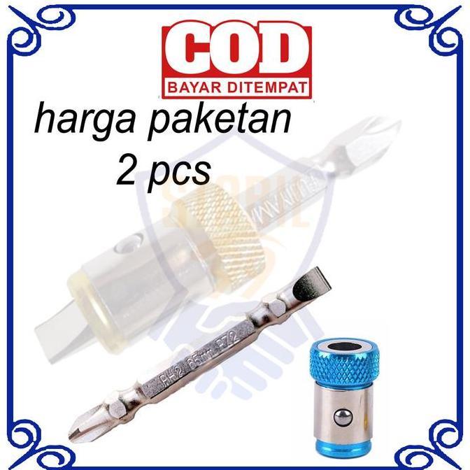 MORIFOYU Ring Magnet Obeng Plus Minus Cincin  Ekstensi Bit Obeng Elektrik Pasang Lepas Sekrup Baut M