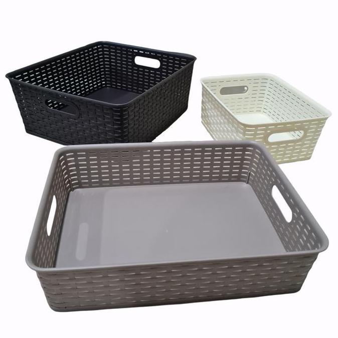 Baguss- Keranjang Nampan Serbaguna Dorota Green Leaf 3302 3303 3304 Container