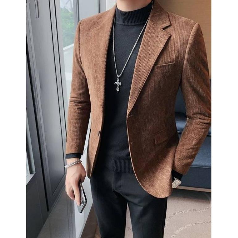 Termurah / Hot Sale Jas Blazer Pria  Corduroy Blazer Corduroy Slim Fit  Jas Corduroy