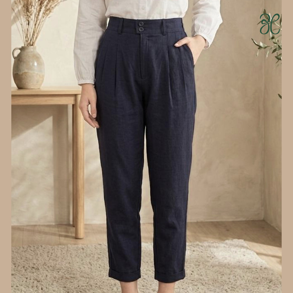 3H Celana Kulot Crepe Navy (LG.10)
