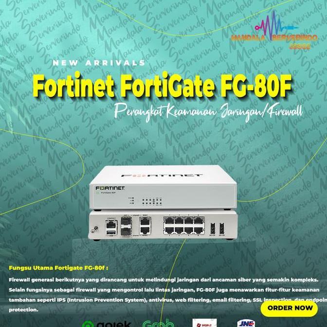 Fortinet FortiGate FG-80F Perangkat Keamanan Jaringan/Firewall