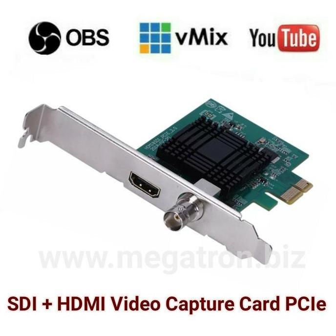 SDI HDMI Video Capture Card PCIe (1080p 60fps) Support OBS vMix