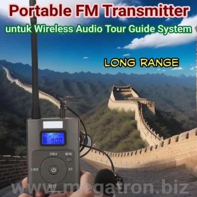 Portable FM Transmitter with Mic + Line-in (Audio Tour Guide System)