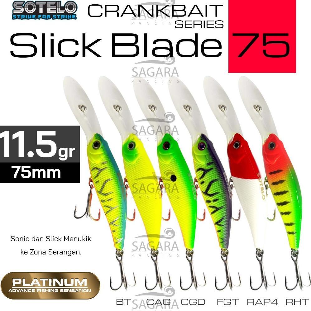 Minnow Sotelo Slick Blade 75 | Minnow Floating | Minnow Mengambang | Umpan Pancing Lure Sotelo Disko