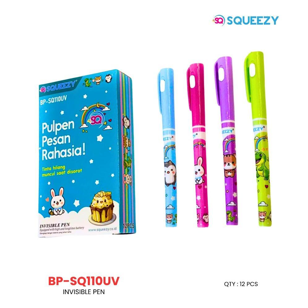 [12 PCS] Pulpen Tinta Rahasia Invisible Pen UV Lampu | Pulpen Ajaib Anak | BP-SQ110UV Termurah