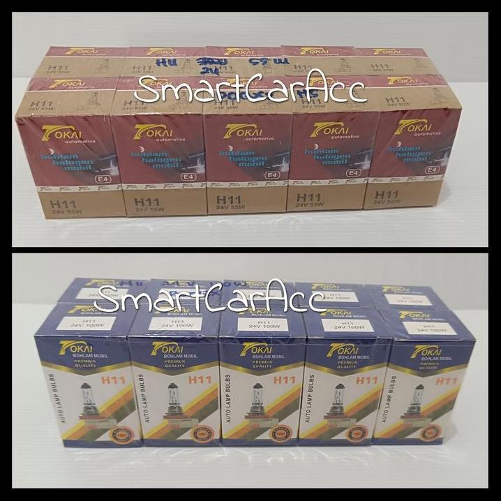 TERBARU BOHLAM DOP LAMPU HALOGEN H11 24V 100 WATT TOKAI PREMIUM 