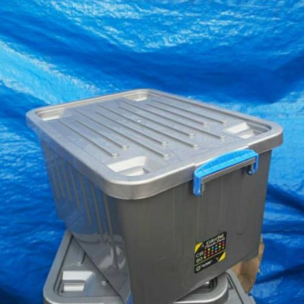 Kontainer Box Plastik Roda 60 Liter Silver Container Box Mpw 60 Liter Roda Box Plastik Best Seller